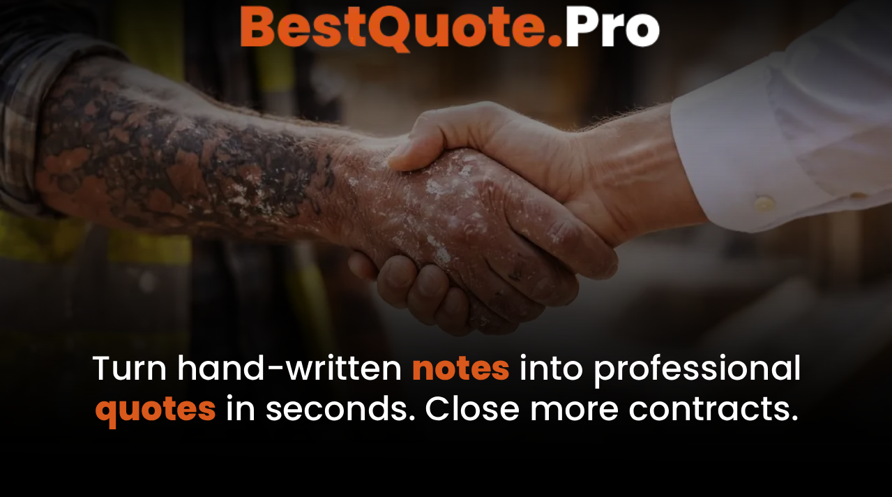 Best Quote Pro live SaaS preview